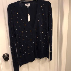 Old navy new navy blue sweater with stars